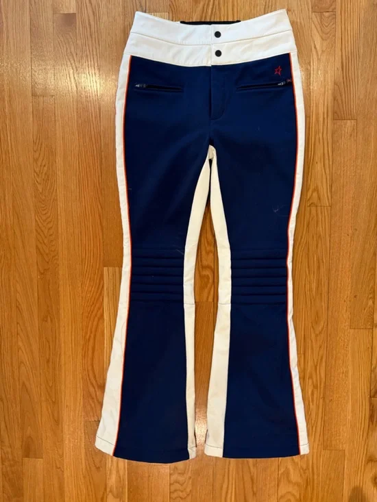 Perfect Moment Cream and Navy Ski pants - Picture 1 of 3